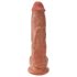 King Cock 10 - Iso ruskea dildo kiveksillä (25 cm)