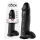 King Cock - dildo kiveytettävillä kiveksillä - 30 cm - musta