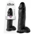 King Cock - dildo kiveytettävillä kiveksillä - 30 cm - musta
