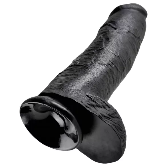 King Cock - dildo kiveytettävillä kiveksillä - 30 cm - musta