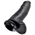King Cock 12 jättipallo dildo (30 cm) - musta