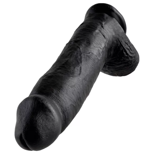 King Cock - dildo kiveytettävillä kiveksillä - 30 cm - musta
