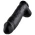 King Cock 12 jättipallo dildo (30 cm) - musta