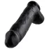 King Cock - dildo kiveytettävillä kiveksillä - 30 cm - musta