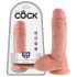King Cock 8 Tekokives Dildo (20 cm) - luonnollinen