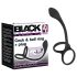 Black Velvet - ohut anaalidildo, jossa penis- ja kivestenrengas (musta)
