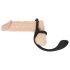 Black Velvet - ohut anaalidildo, jossa penis- ja kivestenrengas (musta)