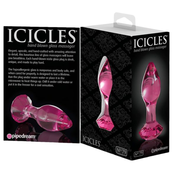 Icicles No. 79 - anustappi lasi - kartiomainen pinkki