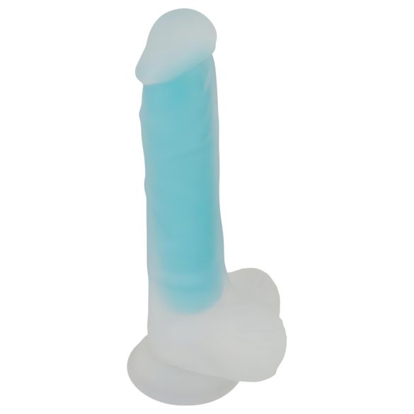 You2Toys Glow in the Dark - sininen hehkuva kiinnittyvä dildo