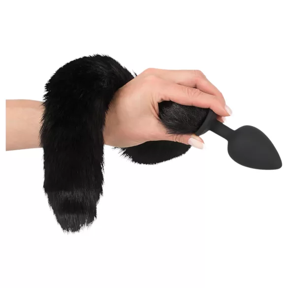 Bad Kitty - anustappisetti häntä lelu - silikoni musta