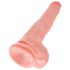 King Cock - dildo kivipalloin - suuri 35 cm - iho