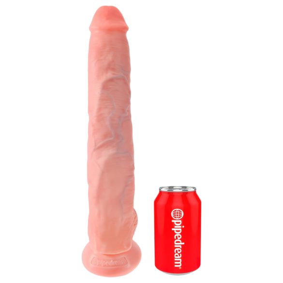 King Cock - dildo kivipalloin - suuri 35 cm - iho