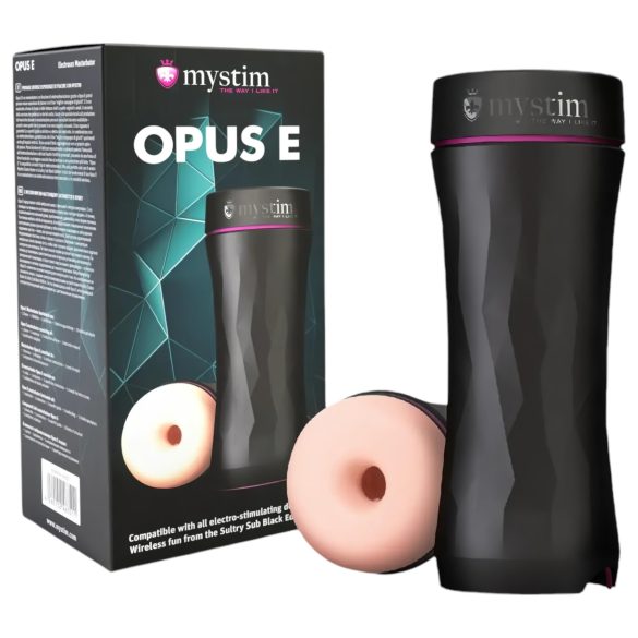 Mystim Opus E Donut - sähköinen masturbaattori (luonnonväri-musta)