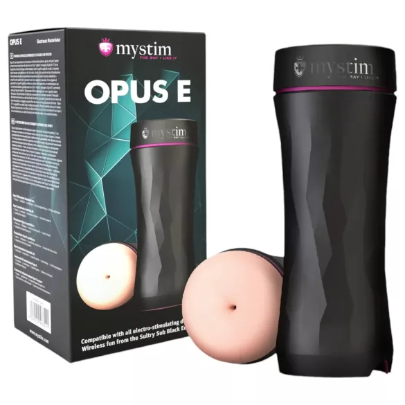 mystim Opus E Anus - elektro anustappi masturbaattori - luonnollinen/musta