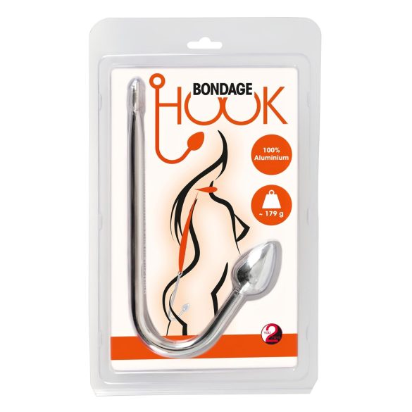You2Toys - alumiininen anaalikoukku (179g) - hopea