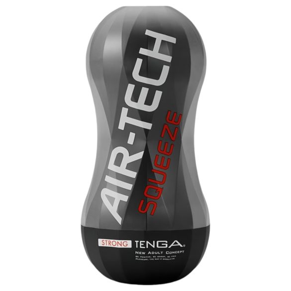 TENGA Air-Tech Squeeze Strong - miesten masturbaattori - voimakas imu - musta