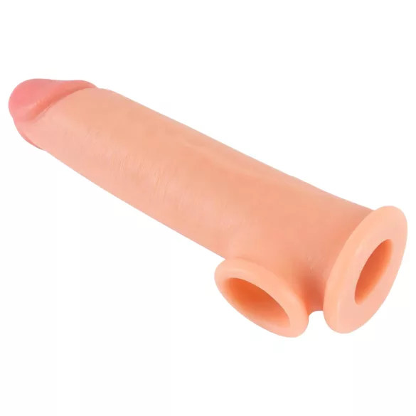 Realistixxx - penisjatke penikselle ja renkaalla - 19 cm - luonnollinen