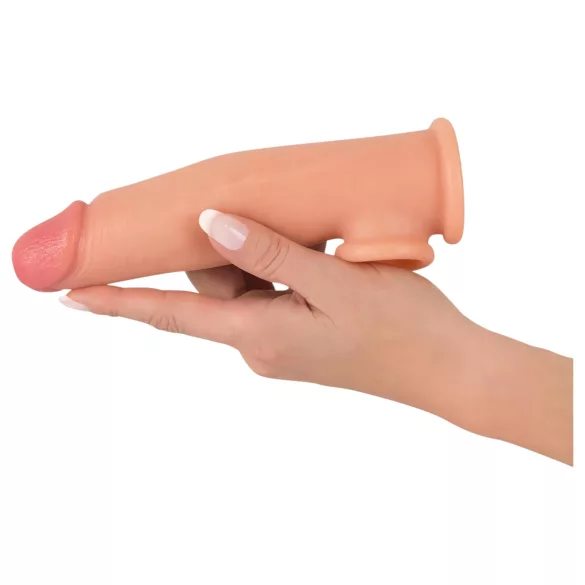 Realistixxx - penisjatke penikselle ja renkaalla - 19 cm - luonnollinen
