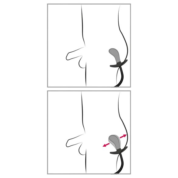 You2Toys - pumpattava anustappi pallomekanismilla - musta