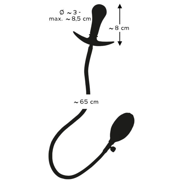 You2Toys - pumpattava anustappi pallomekanismilla - musta