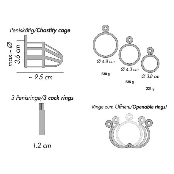You2Toys - Kiveyslaitteen häkkiketta - metalli, lukolla
