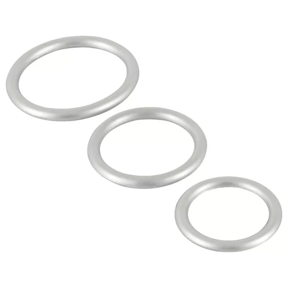 You2Toys Metallic - penisrenkaat setti 3 kpl - silikoni