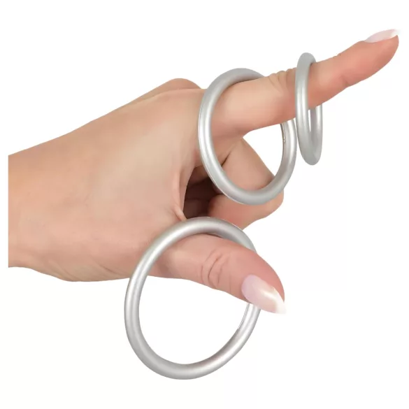 You2Toys Metallic - penisrenkaat setti 3 kpl - silikoni