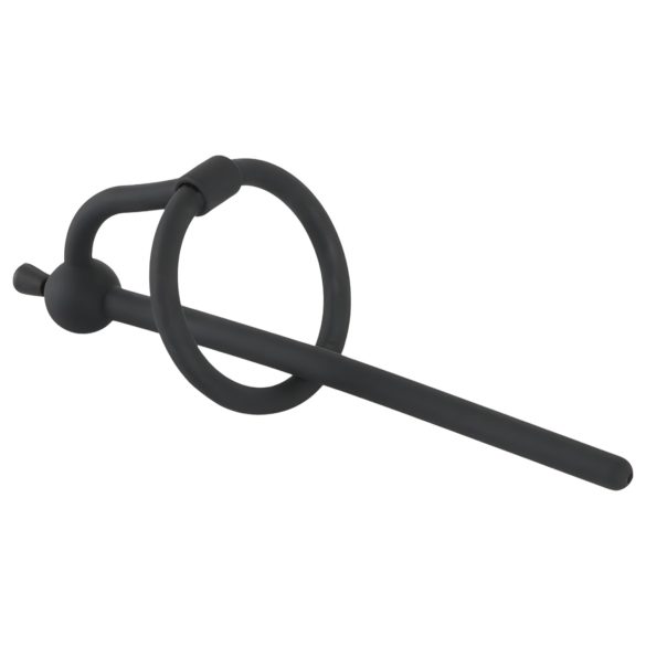 Penisplug - silikoninen virtsaputkidilaattori terssirenkaalla 0,6mm - musta
