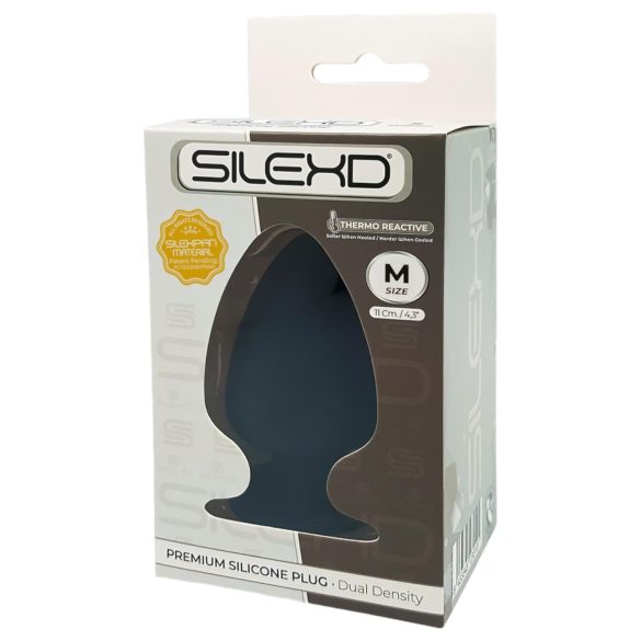 Silexd M - muotoiltava anaalitappi - 11 cm (musta)
