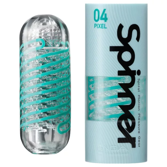 TENGA Spinner Pixel - masturboija (läpinäkyvä)