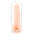 Realistixxx Double F - aidonnäköinen dildo penisrenkaalla (nude)