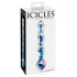 Icicles No. 08 - lasidildo kahdella päällä - aallotettu - kirkas/sininen