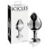 Icicles No. 25 - kartiomainen, lasinen anaalitappi (läpinäkyvä)
