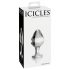 Icicles No. 25 - kartiomainen, lasinen anaalitappi (läpinäkyvä)
