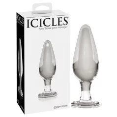   Icicles No. 26 - kartiomainen lasinen anustappi (läpinäkyvä)