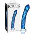 Icicles No. 29 - spiraalinen lasidildo miehille (sininen)