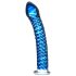Icicles No. 29 - spiraalinen lasidildo miehille (sininen)