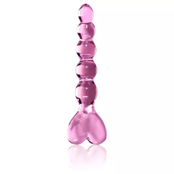 Icicles No. 43 - lasidildo helmillä ja sydämellä - pinkki