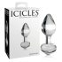 Icicles No. 44 - kartiomainen lasinen anustappi (läpinäkyvä)
