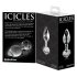 Icicles No. 44 - kartiomainen lasinen anustappi (läpinäkyvä)