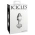 Icicles No. 44 - kartiomainen lasinen anustappi (läpinäkyvä)