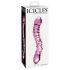 Icicles No. 55 - Kaksipäinen G-piste lasidildo (pinkki)
