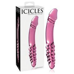 Icicles No. 57 - kaksipäinen lasidildo penis - pinkki
