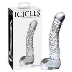   Icicles No. 61 - lasidildo kiveksillä ja peniksellä - läpinäkyvä