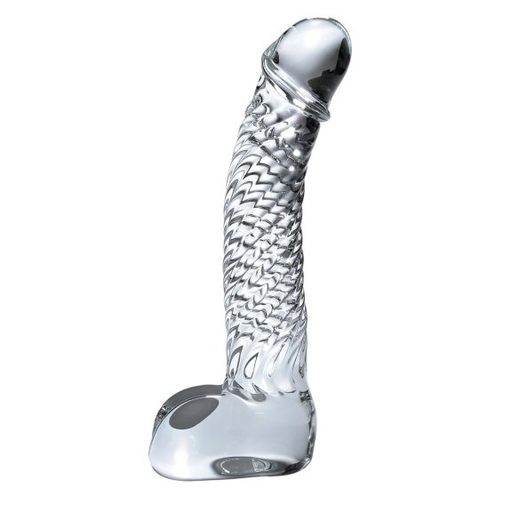 Icicles No. 61 - lasidildo kiveksillä ja peniksellä - läpinäkyvä