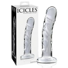 Icicles No. 62 - lasidildo penis muotoilu - läpinäkyvä