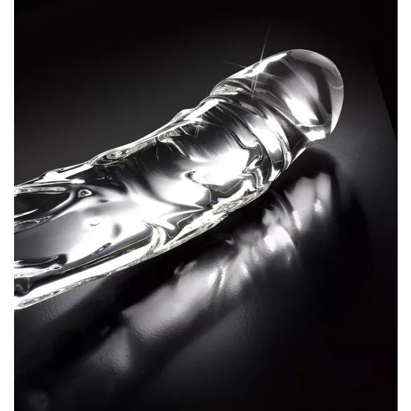 Icicles No. 62 - lasidildo penis muotoilu - läpinäkyvä