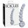 Icicles No. 66 - Kaareva, pallomainen lasidildo (läpinäkyvä)