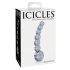 Icicles No. 66 - Kaareva, pallomainen lasidildo (läpinäkyvä)