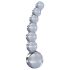 Icicles No. 66 - Kaareva, pallomainen lasidildo (läpinäkyvä)